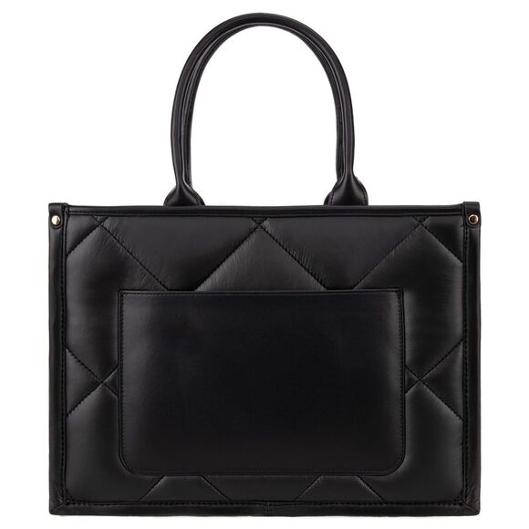 Oversize Puffy Handbag for Women Top Handle Quilted Designer Satchel Black😜 - Picture 6 of 6